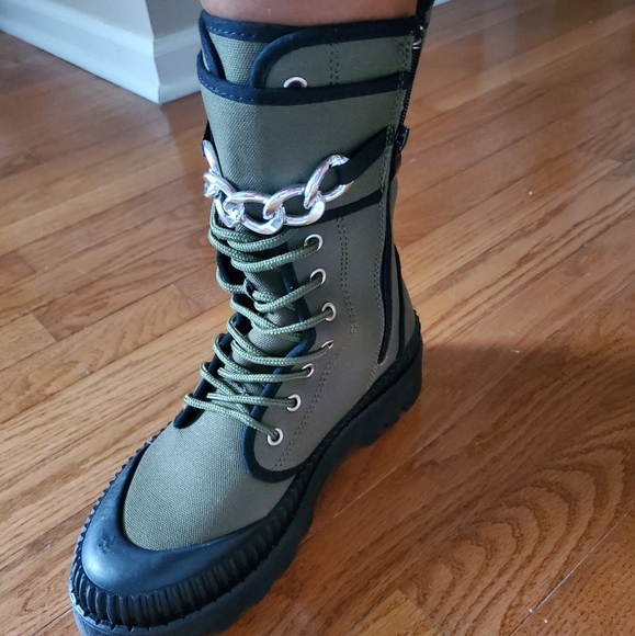 Yoki Rugged Boots - Olive - Last One!! - Picture 2 of 5